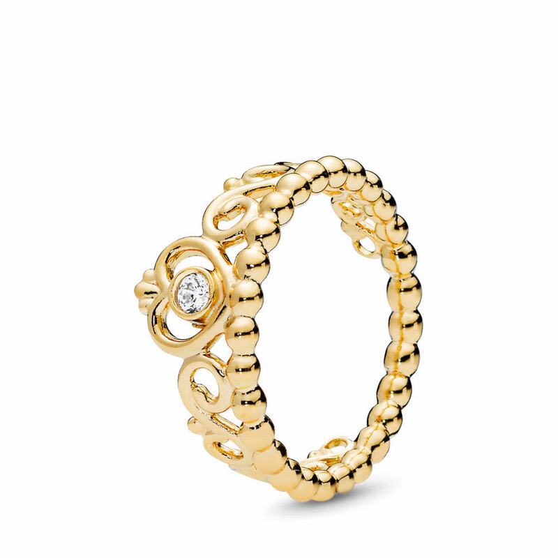 Pandora Shine™ My Princess Tiara Statement Ring - 18ct Gold Plated/Cubic Zirconia - Canada | CO8467L